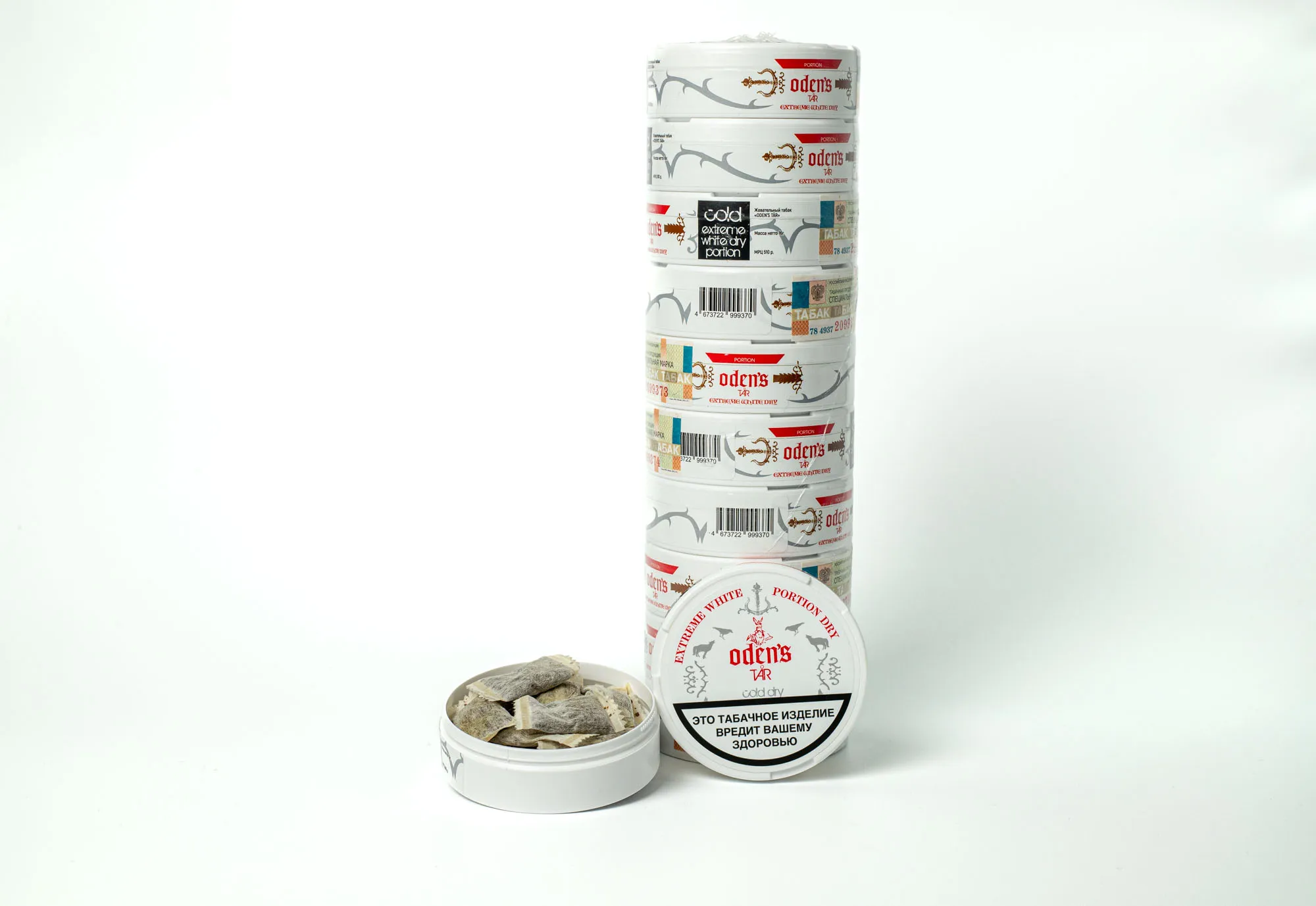 Акцизный жевательный табак ODEN’S TAR COLD DRY (16 г.) снюс оденс