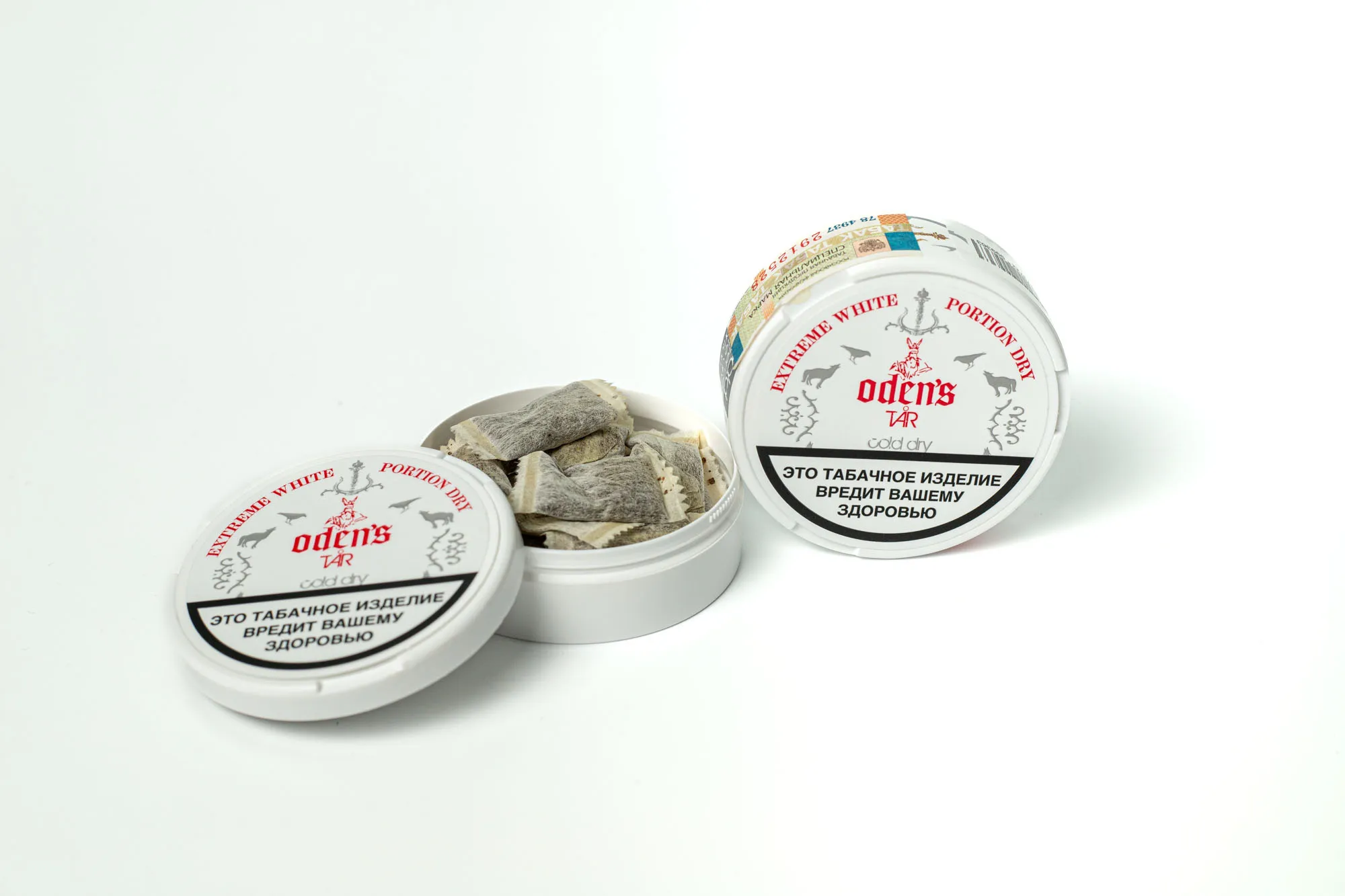 Акцизный жевательный табак ODEN’S TAR COLD DRY (16 г.) снюс оденс