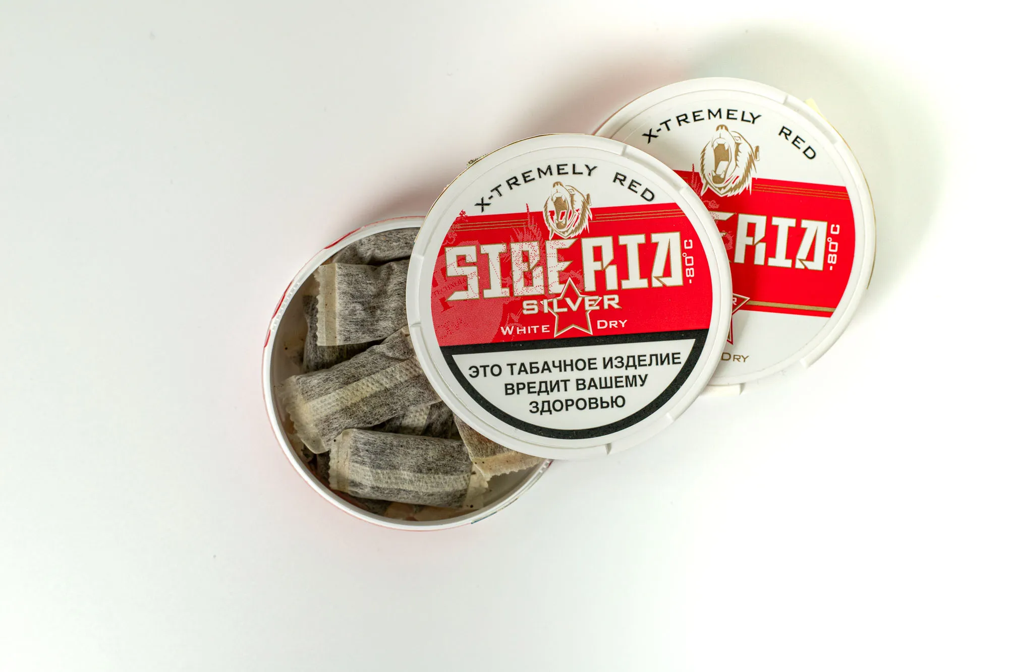 Акцизный жевательный табак SIBERIA SILVER WHITE DRY 16 г. снюс сибирь