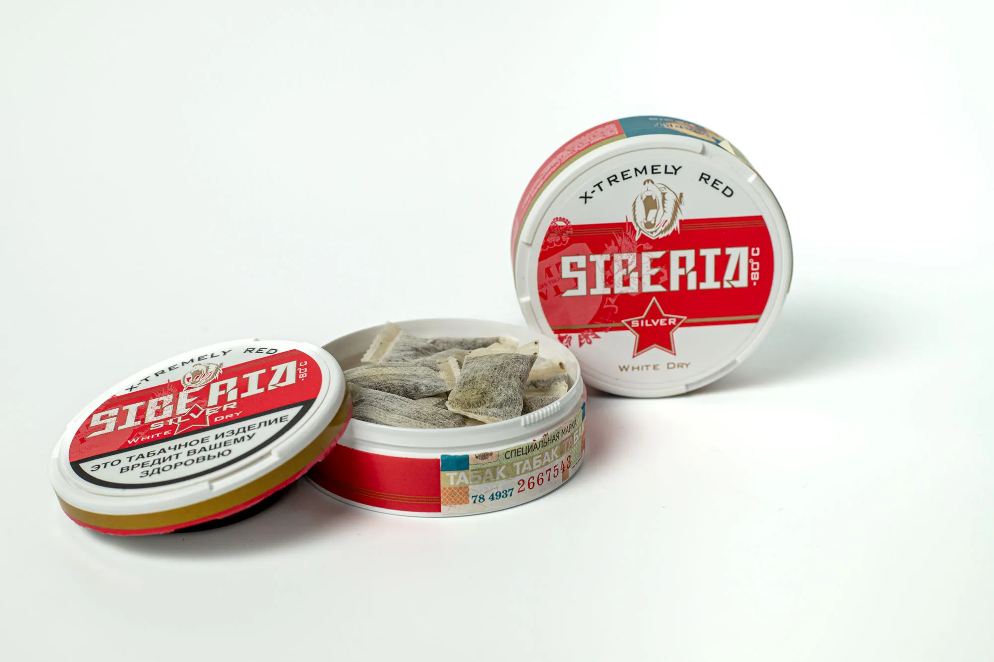 Акцизный жевательный табак SIBERIA SILVER WHITE DRY 16 г. снюс сибирь