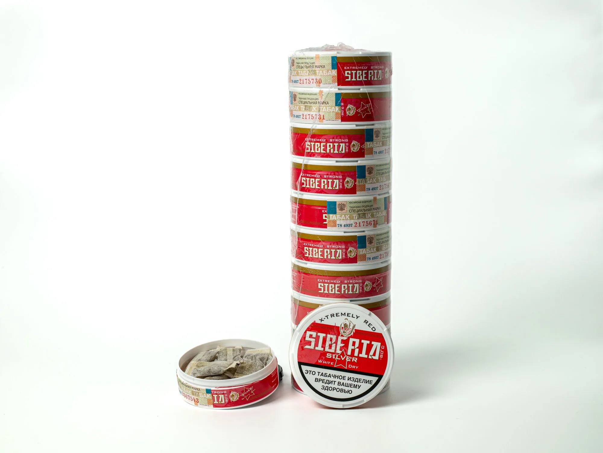 Акцизный жевательный табак SIBERIA SILVER WHITE DRY 16 г. снюс сибирь