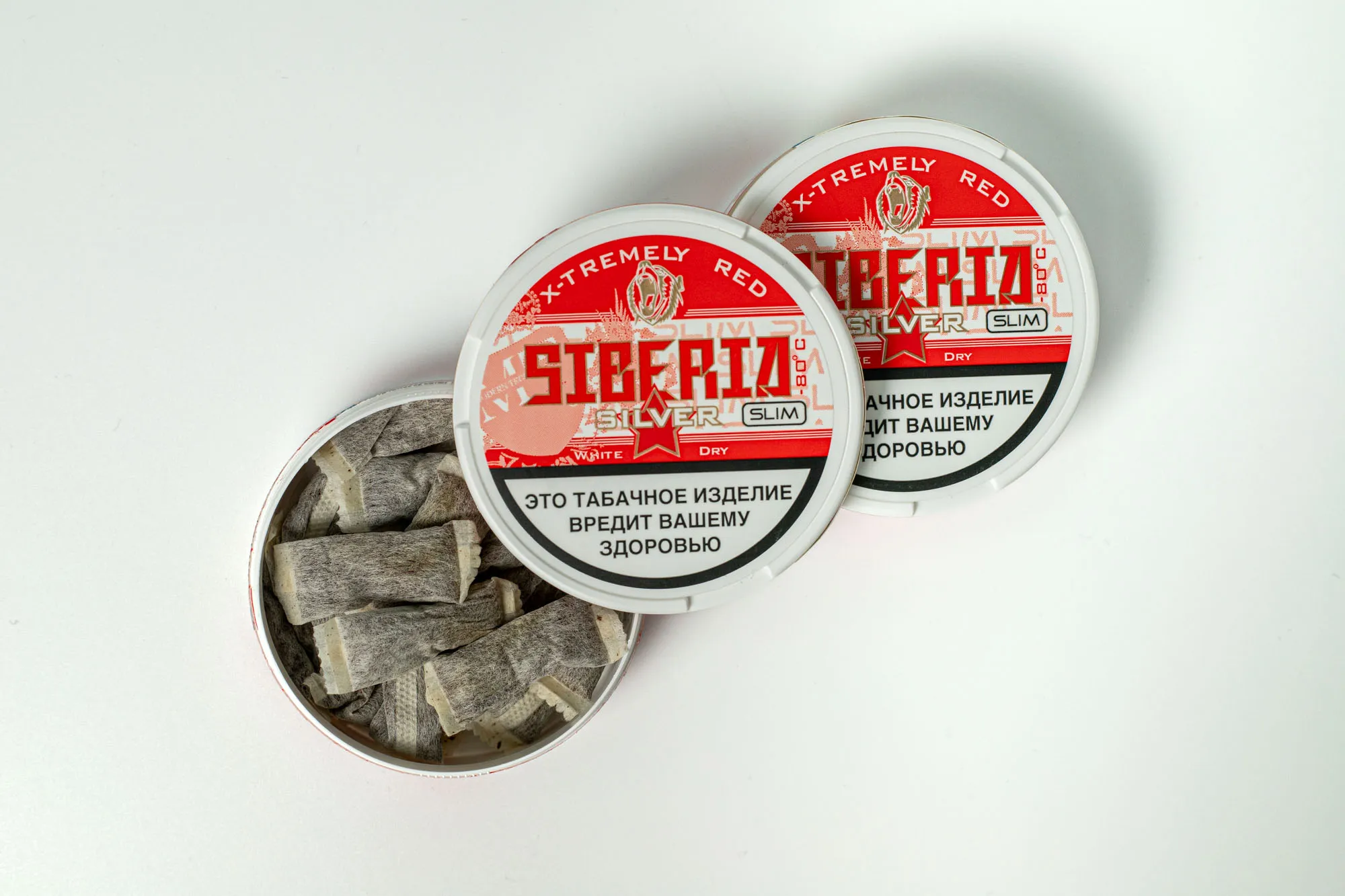 Акцизный жевательный табак SIBERIA SILVER WHITE DRY (13 г.) снюс сибирь