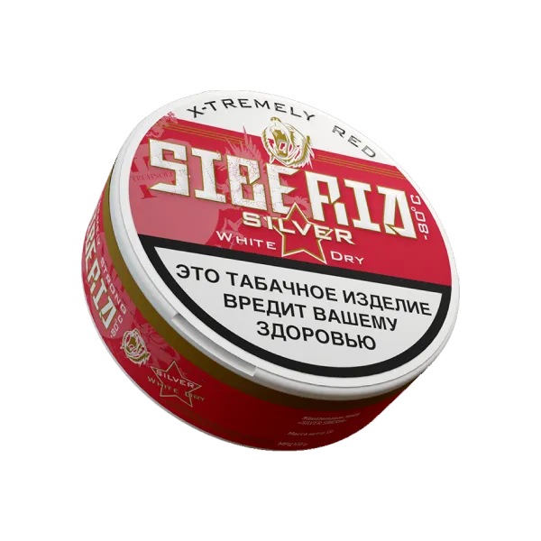 Акцизный жевательный табак SIBERIA SILVER WHITE DRY (13 г.) снюс сибирь