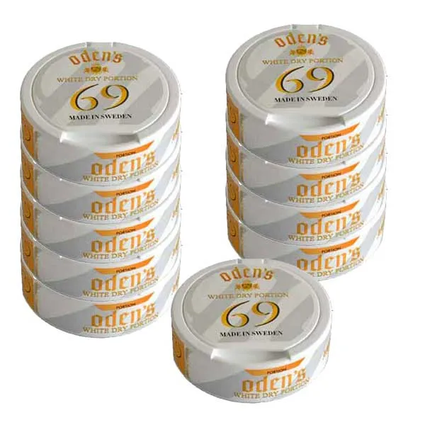 Снюс ODEN’S 69 White Dry Portion (шведский) снюс оденс